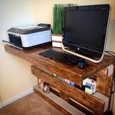 Maximize tight budgets with a minimal design that only requires a few parts. Diy Upcycled Pallet Wall Computer Desk 101 Pallets