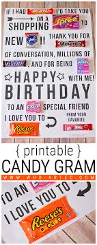 Maybe you would like to learn more about one of these? Candy Gram Birthday Card Printable