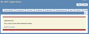 custom error page in asp net mvc