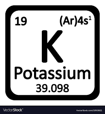 periodic table element potium icon