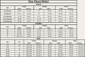 Kids Pants Size Chart In Cm Www Bedowntowndaytona Com