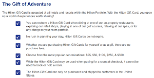 hilton gift cards issued by amex
