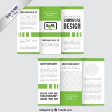 Green Trifold Template Vector Free Download