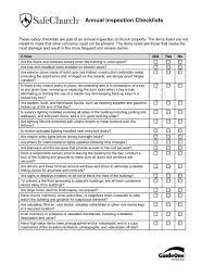 Building Inspection Checklist Annual