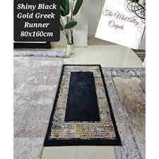 80x160cm carpet runner shiny black