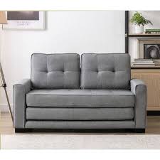 Us Pride Furniture Franco Convertible Sleeper Loveseat Gray