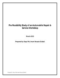 Feasibility Study Of An Automobile Repair Service Workshop