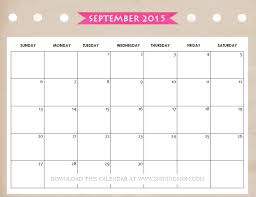 All Lovely 10 Free Calendars For September 2015
