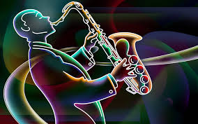 3d neon saxophone