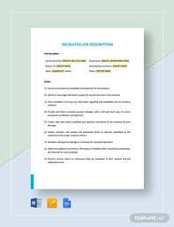 This hr officer job description template includes key hr officer duties and responsibilities. Free 14 Sample Human Resource Job Descriptions In Ms Word Pdf