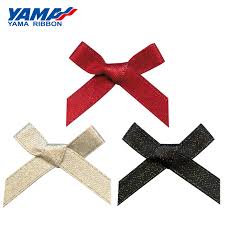 yama hand tied ribbon bow with gold