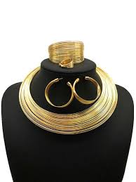 5pcs set dubai 24k gold jewelry sets