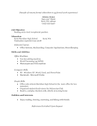 Resume Examples With No Job Experience 1 Resume Examples