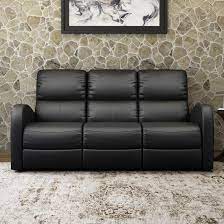 leatherette 3 seater recliner sofa