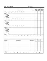 Related Post Printable Weekly Food Journal Template Meal