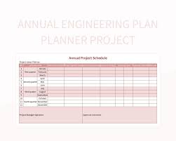 annual engineering plan planner project