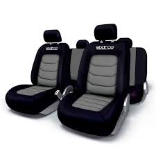 Seat Cover Set Sparco Black Grey 11