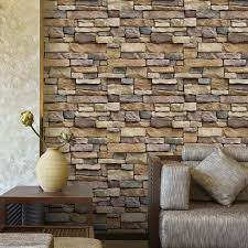 5PC 3D Wallpaper Brick Stone Rustic ...