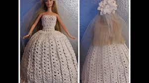 Abiti da sposa uncinetto top100italiana. Tutorial N 3 Vestito Da Sposa Per Barbie All Uncinetto Crochet Youtube