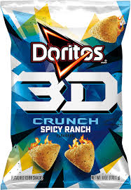 doritos 3d crunchy flavored corn snacks