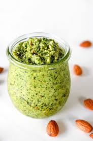 easy vegan almond kale pesto the
