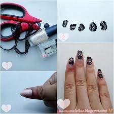 lace nails how to paint braided nail