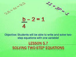 Lesson 5 7 Solving Two Step Equations