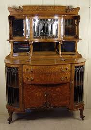 Exceptional Oak Curio Buffet With