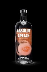 absolut apeach peach flavored vodka