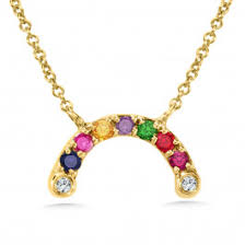 rainbow gemstone necklace cgp193y mix
