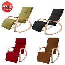Back of the chair can be adjusted to a maximum: Wooden Rocking Chair 3 Levels Adjustable Height Relaxing Chair Shopee Malaysia