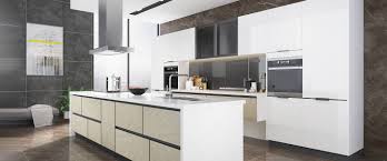 high gloss white lacquer kitchen with