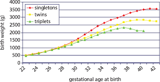 Birth Weight Per Gestational Age In Singletons Twins And