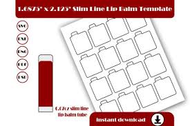 slim line lip balm labels template