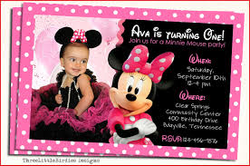 Mickey Mouse Birthday Invitation Card 160301 Colorful Minnie Mouse