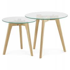 Natural Nested Coffee Tables With