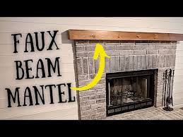 Diy Faux Beam Fireplace Mantel