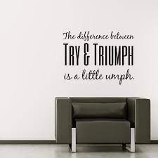 Triumph Quote Wall Decal Wall Decal World