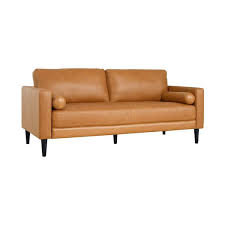 Top Grain Leather Mid Century Sofa