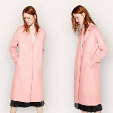 Zara Pink Coats Jackets Vests For