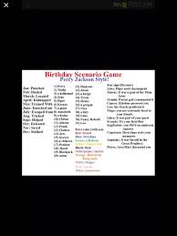 Demigod Weekly Birthday Scenario Game Percy Jackson Wattpad