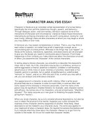 Character Analysis Essay Guideline Templates At