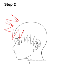 how to draw a manga boy with spiky hair