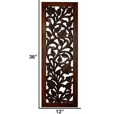Benzara Brown Wooden Wall Panel With
