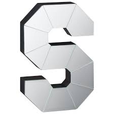 mirrored letter s gifts for home b m