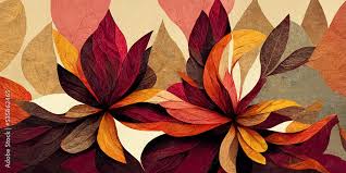 Autumn Leaves Warm Colour Tones