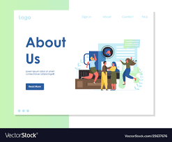 about us landing page design