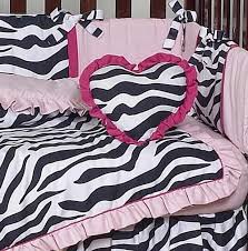 pink black white funky zebra baby
