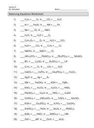 45 Free Balancing Chemical Equations
