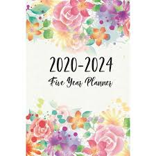 2020 2024 5 Year Monthly Calendar Planner 2020 2024 Five Year Planner Flower Cover 2020 2024 Monthly Schedule Organizer 60 Month Yearly